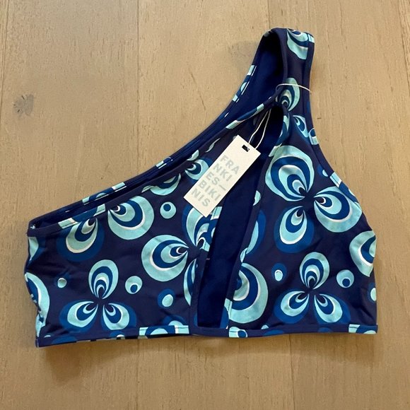NWT Frankie's Bikinis Syd One-Shoulder Bikini Top - Sz L - Picture 7 of 7